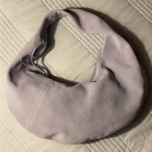 Na KD Soft Lavender Suede Hobo Bag